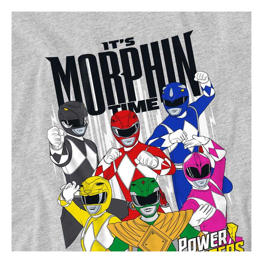 Athletic Heather - Side - Power Rangers Childrens-Kids It´s Morphin Time Sweatshirt
