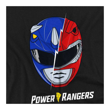Black - Side - Power Rangers Childrens-Kids Spliced Head Sweatshirt
