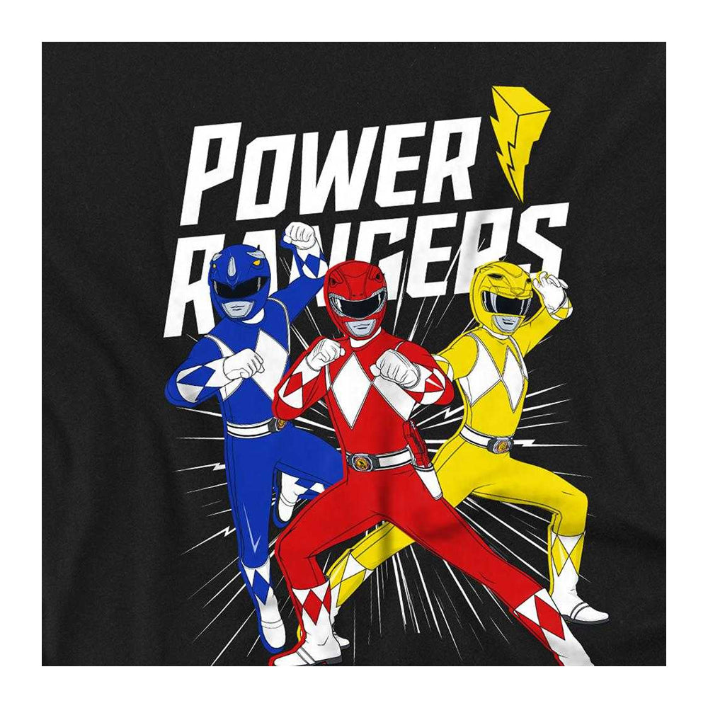 Black - Side - Power Rangers Childrens-Kids Trio Sweatshirt