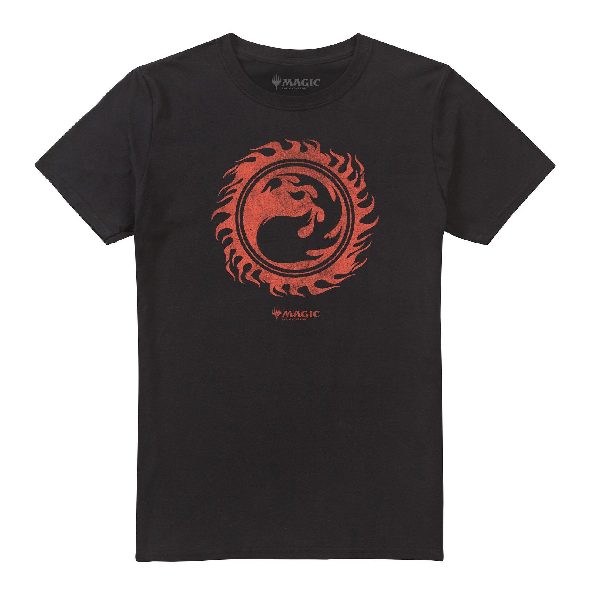 Black - Front - Magic The Gathering Mens Fire Mana T-Shirt