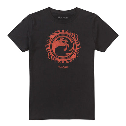 Black - Front - Magic The Gathering Mens Fire Mana T-Shirt