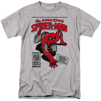 Sports Grey - Front - Spider-Man Mens Merciless Foes Heather T-Shirt