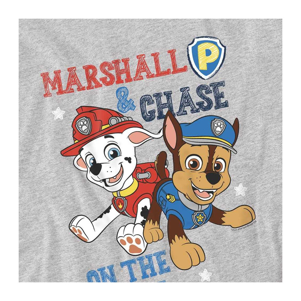 Athletic Heather - Side - Paw Patrol Childrens-Kids Ruff Ruff Rescue Sweatshirt