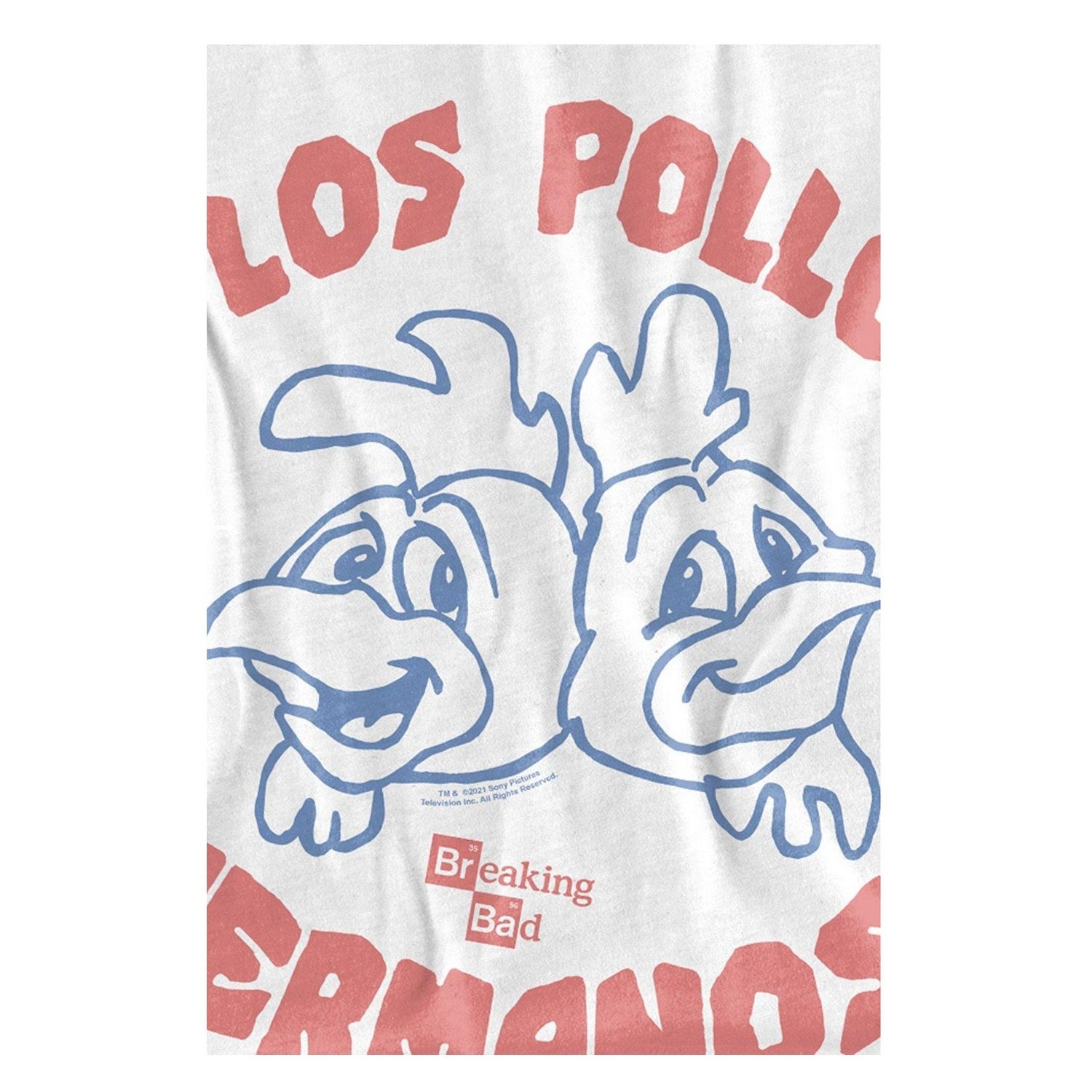White - Back - Breaking Bad Mens Los Pollos Hermanos T-Shirt