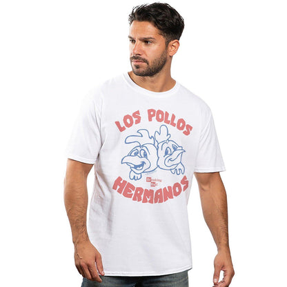 White - Side - Breaking Bad Mens Los Pollos Hermanos T-Shirt