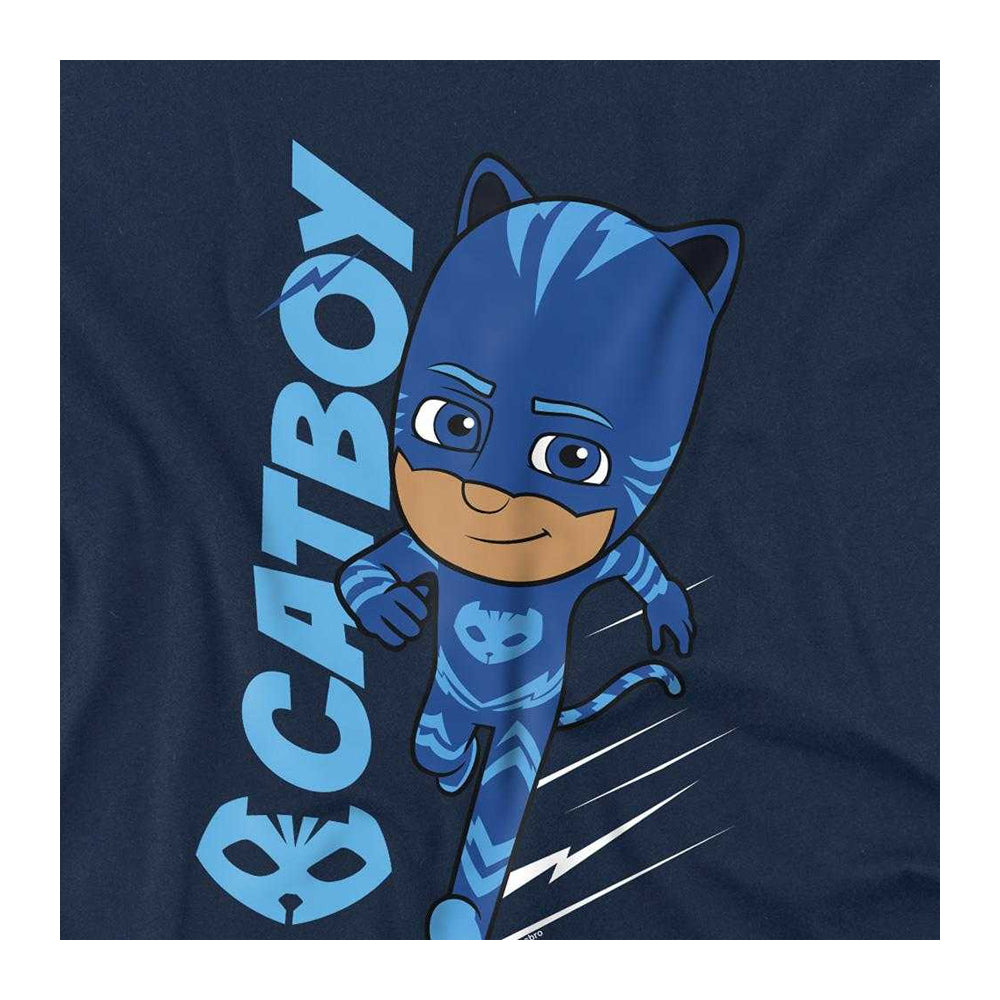 Navy - Side - PJ Masks Childrens-Kids Cat Boy Sweatshirt