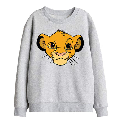 Athletic Heather - Front - The Lion King Childrens-Kids Simba Sweatshirt
