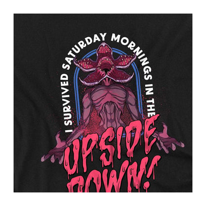 Black - Side - Stranger Things Childrens-Kids Survival Demogorgon T-Shirt