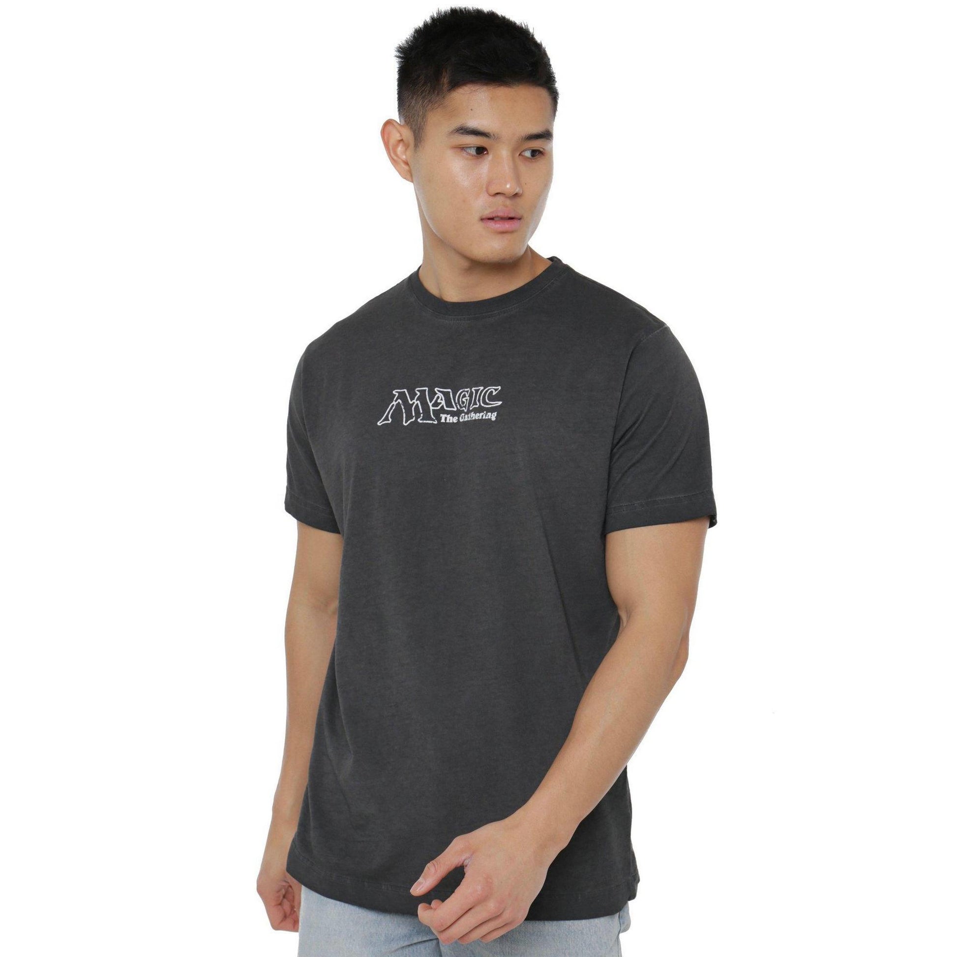 Black - Lifestyle - Magic The Gathering Mens Mana Wheel Retro Vintage Wash T-Shirt