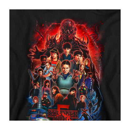 Black - Pack Shot - Stranger Things 5 Unisex Adult Poster Sweatshirt