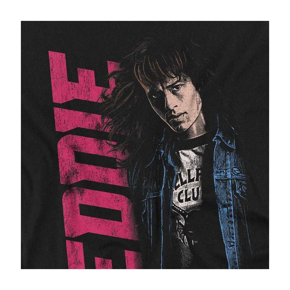 Black - Side - Stranger Things Unisex Adult Neo Homage Eddie Long-Sleeved T-Shirt