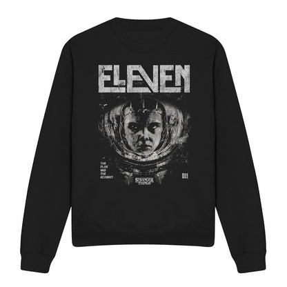 Black - Front - Stranger Things Unisex Adult Laboratory Eleven Sweatshirt