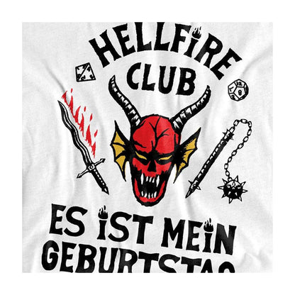 White - Side - Stranger Things Childrens-Kids Hellfire It´s My Birthday T-Shirt