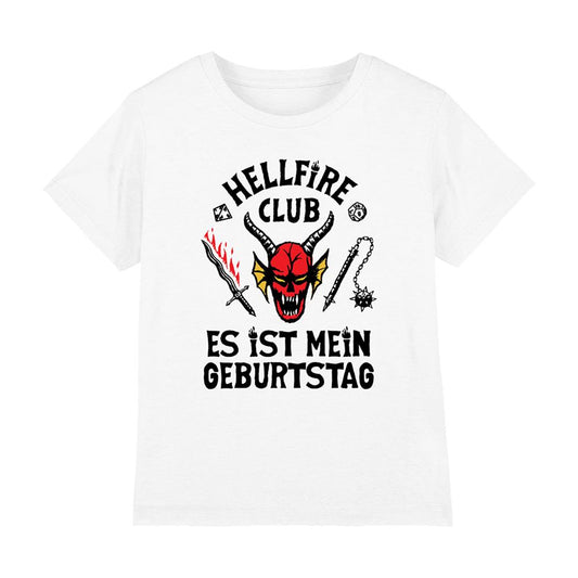 White - Front - Stranger Things Childrens-Kids Hellfire It´s My Birthday T-Shirt