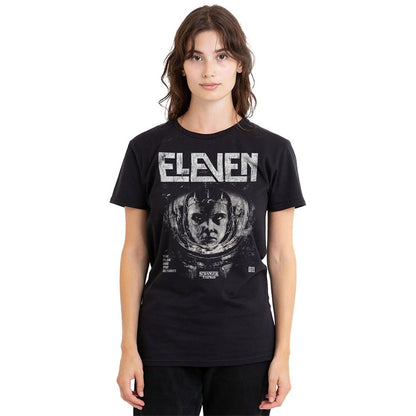 Black - Side - Stranger Things Womens-Ladies Laboratory Eleven T-Shirt