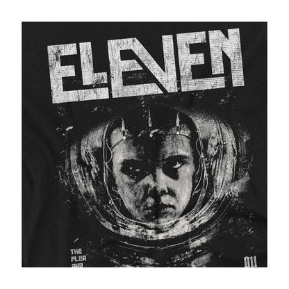 Black - Side - Stranger Things Unisex Adult Laboratory Eleven Long-Sleeved T-Shirt