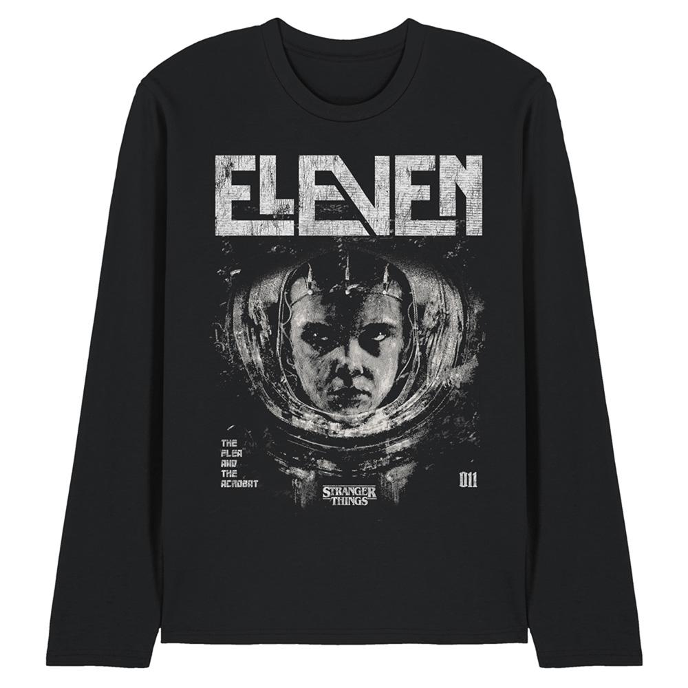 Black - Front - Stranger Things Unisex Adult Laboratory Eleven Long-Sleeved T-Shirt