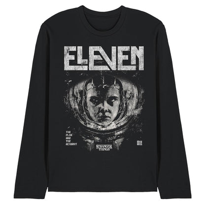 Black - Front - Stranger Things Unisex Adult Laboratory Eleven Long-Sleeved T-Shirt