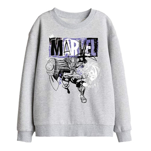 Athletic Heather - Front - Thor Childrens-Kids Thunder Sweatshirt