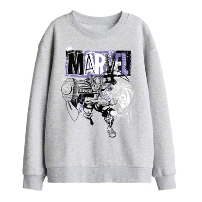 Athletic Heather - Front - Thor Childrens-Kids Thunder Sweatshirt