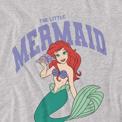 Athletic Heather - Back - The Little Mermaid Childrens-Kids Collegiate Sweatshirt
