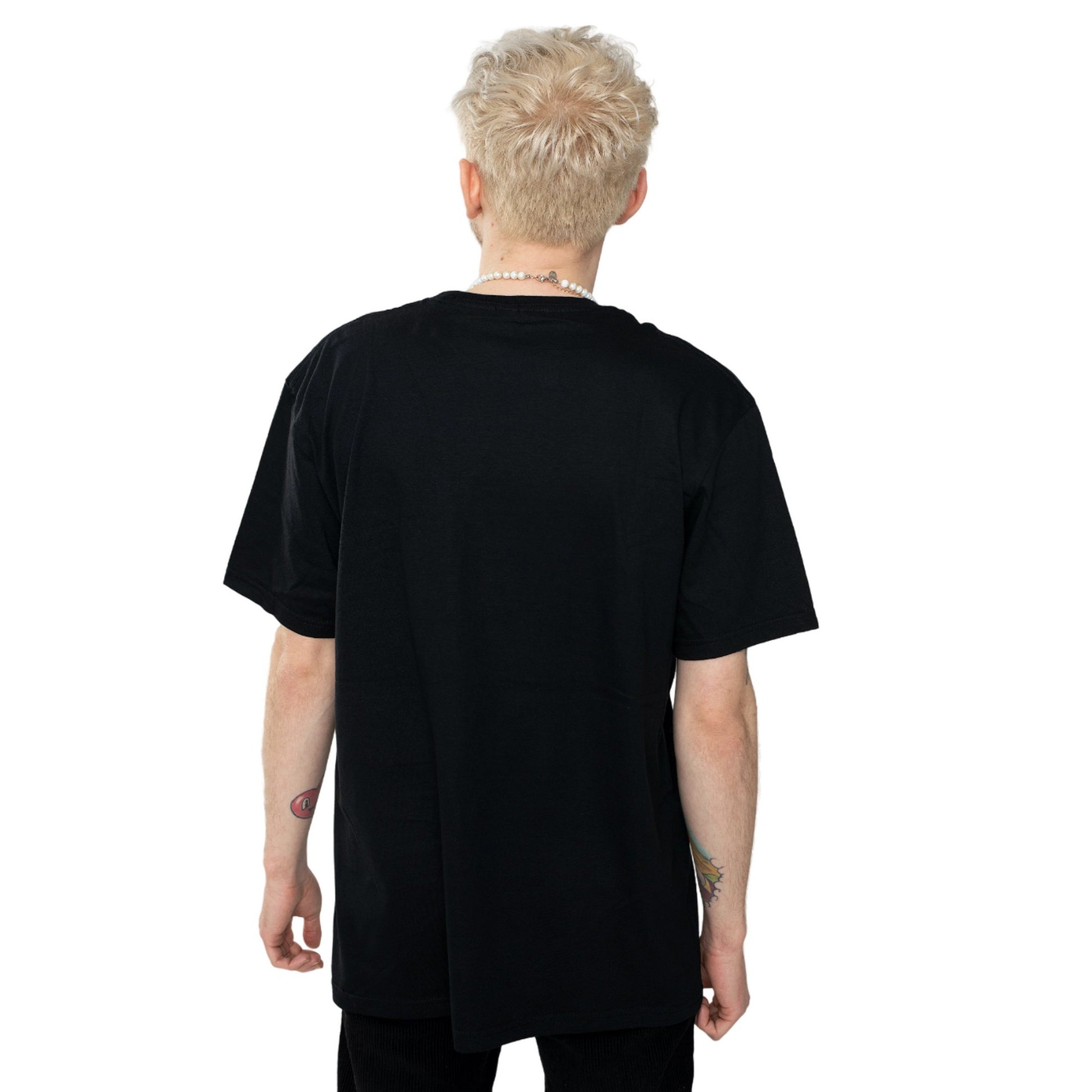 Black - Back - Halloween Mens Stairs T-Shirt