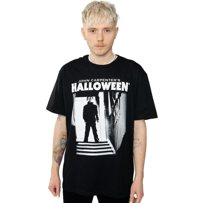 Black - Front - Halloween Mens Stairs T-Shirt
