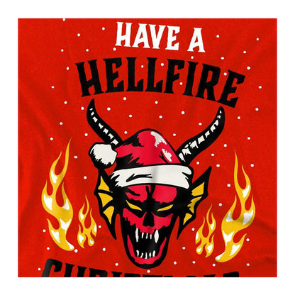 Red - Side - Stranger Things Childrens-Kids Hellfire Christmas Sweatshirt