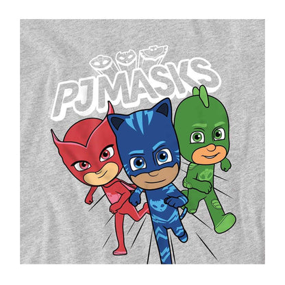 Athletic Heather - Side - PJ Masks Childrens-Kids Trio Heroes Sweatshirt