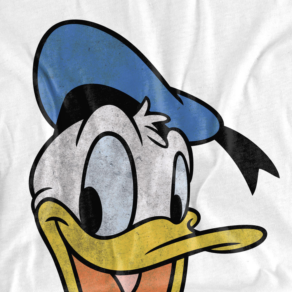 White - Back - Disney Mens Donald Duck Vintage T-Shirt