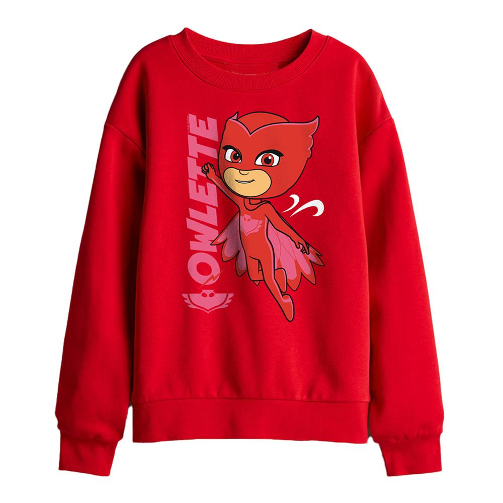 Red - Front - PJ Masks Childrens-Kids Owlette Sweatshirt