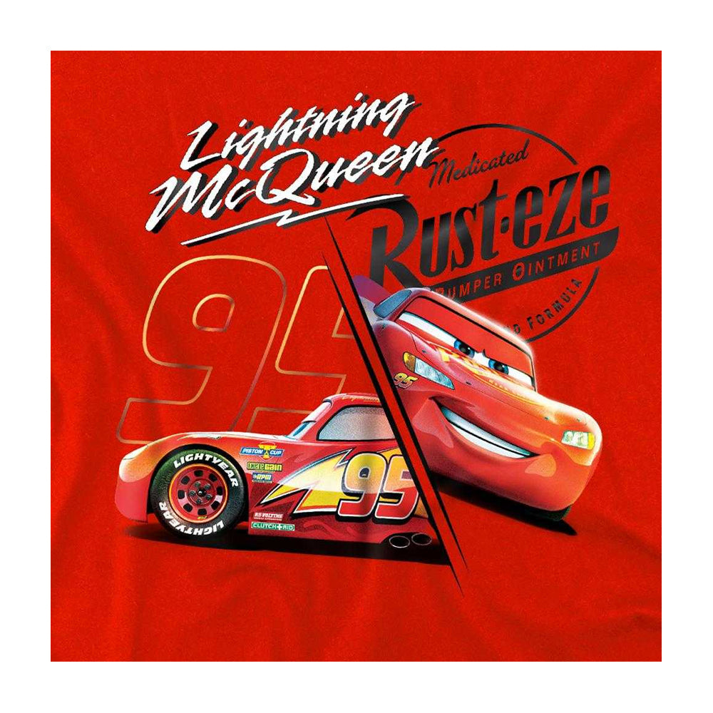 Red - Side - Cars Childrens-Kids Rusteze Lightning McQueen Sweatshirt