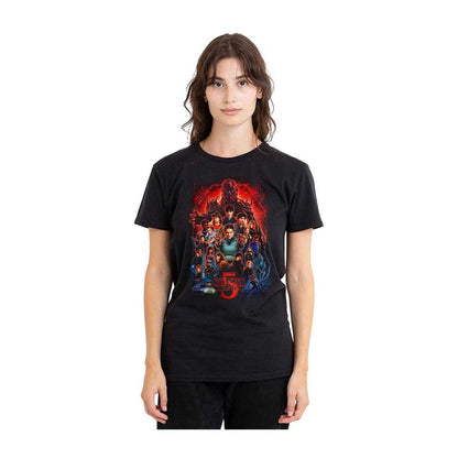 Black - Lifestyle - Stranger Things 5 Womens-Ladies Poster T-Shirt