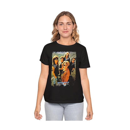 Black - Front - Bon Jovi Womens-Ladies Keep The Faith Back Print T-Shirt