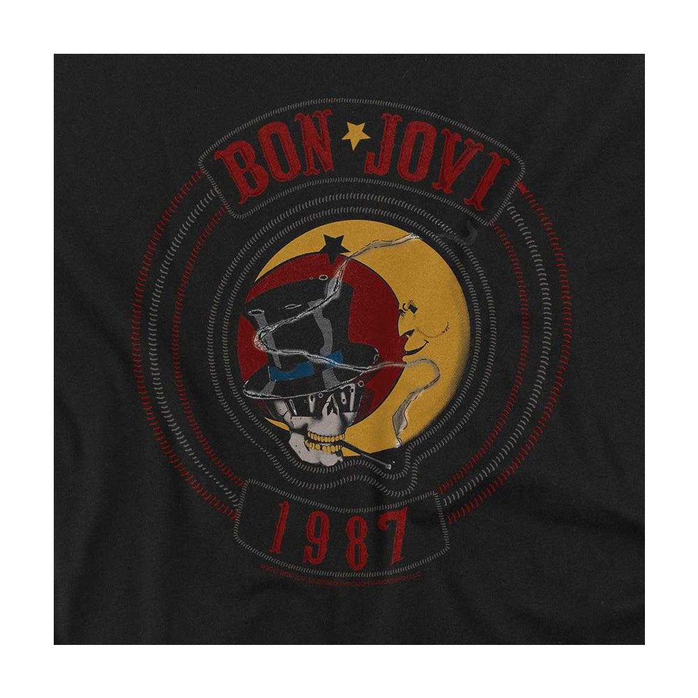 Black - Back - Bon Jovi Unisex Adult 1987 T-Shirt