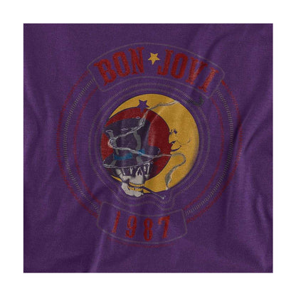 Purple - Back - Bon Jovi Unisex Adult 1987 T-Shirt
