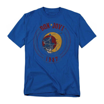 Royal Blue - Front - Bon Jovi Unisex Adult 1987 T-Shirt