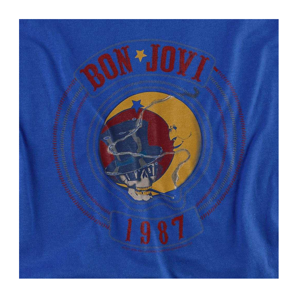 Royal Blue - Back - Bon Jovi Unisex Adult 1987 T-Shirt