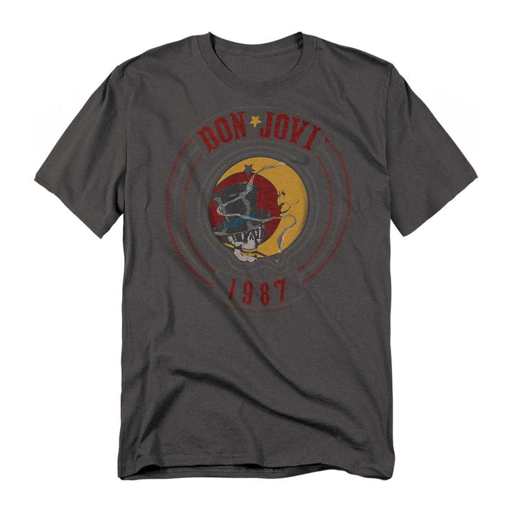 Charcoal - Front - Bon Jovi Unisex Adult 1987 T-Shirt