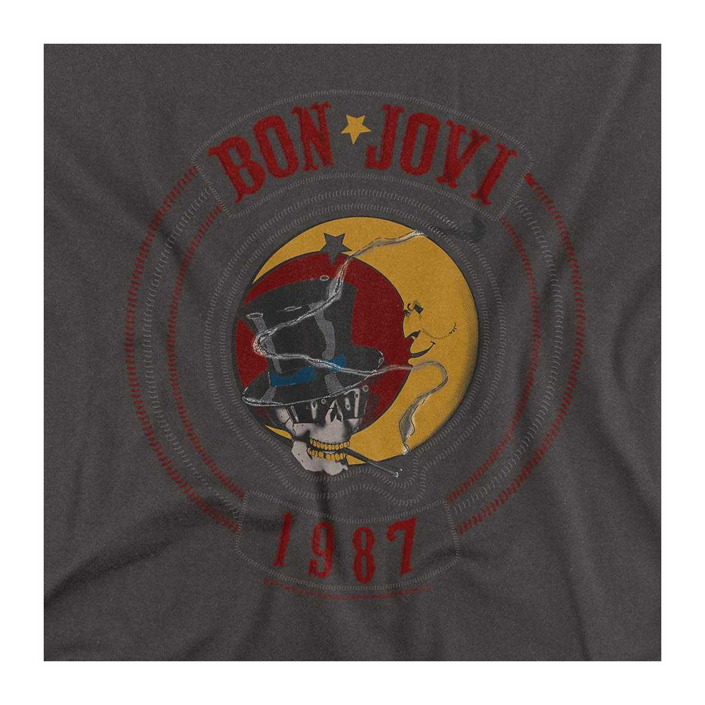 Charcoal - Back - Bon Jovi Unisex Adult 1987 T-Shirt