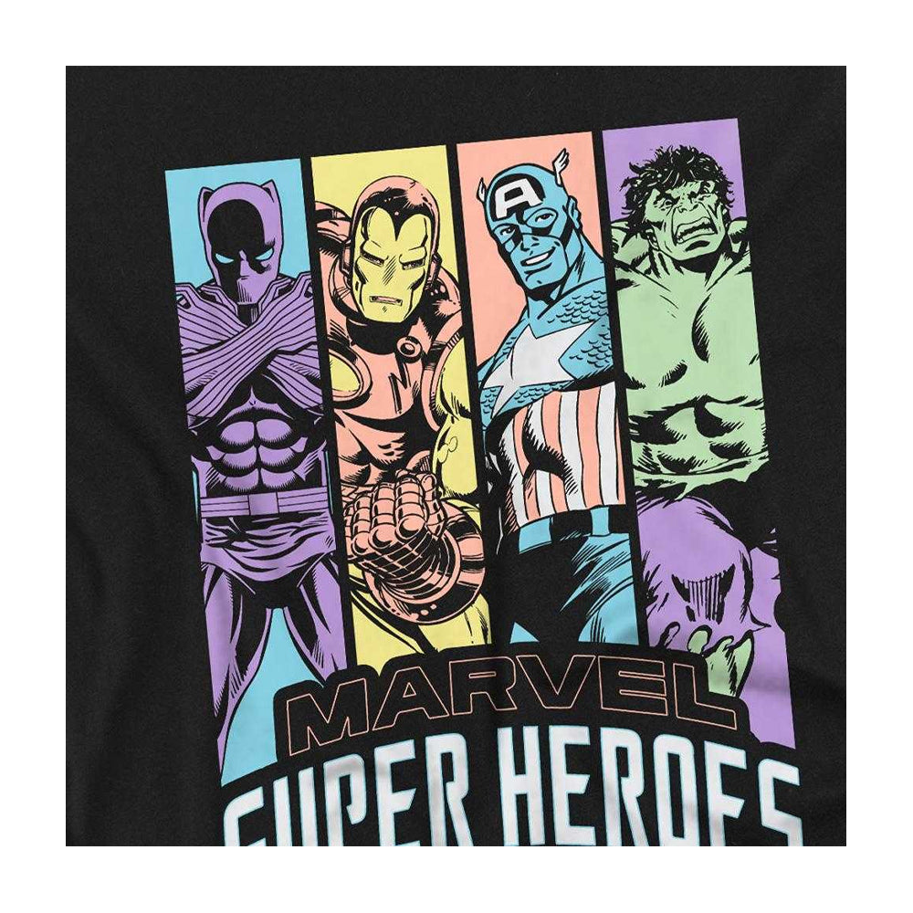 Black - Side - Avengers Childrens-Kids Super Heroes Classic Sweatshirt