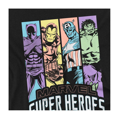 Black - Side - Avengers Childrens-Kids Super Heroes Classic Sweatshirt