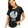 Black - Side - SmileyWorld Womens-Ladies Rock T-Shirt