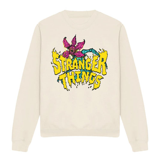 Natural - Front - Stranger Things Unisex Adult Cruiser Demogorgon Sweatshirt