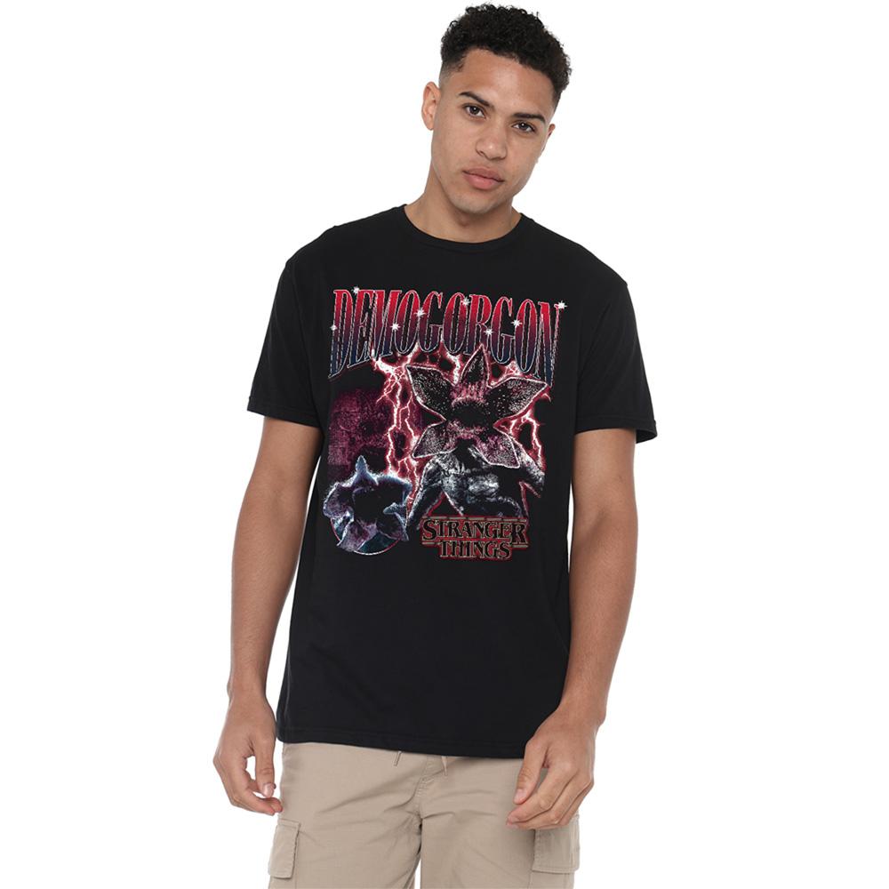 Black - Back - Stranger Things Unisex Adult Demogorgon Homage T-Shirt