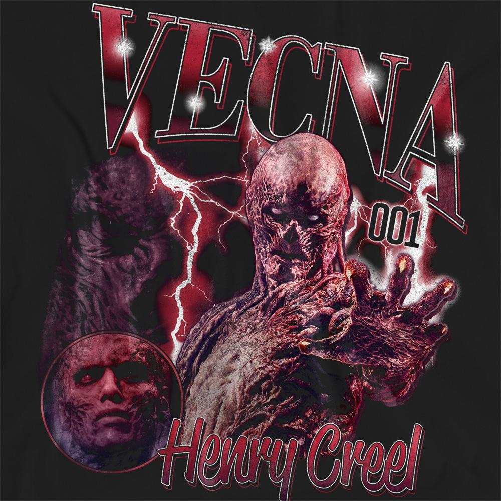 Black - Side - Stranger Things Womens-Ladies Creel Homage Vecna T-Shirt