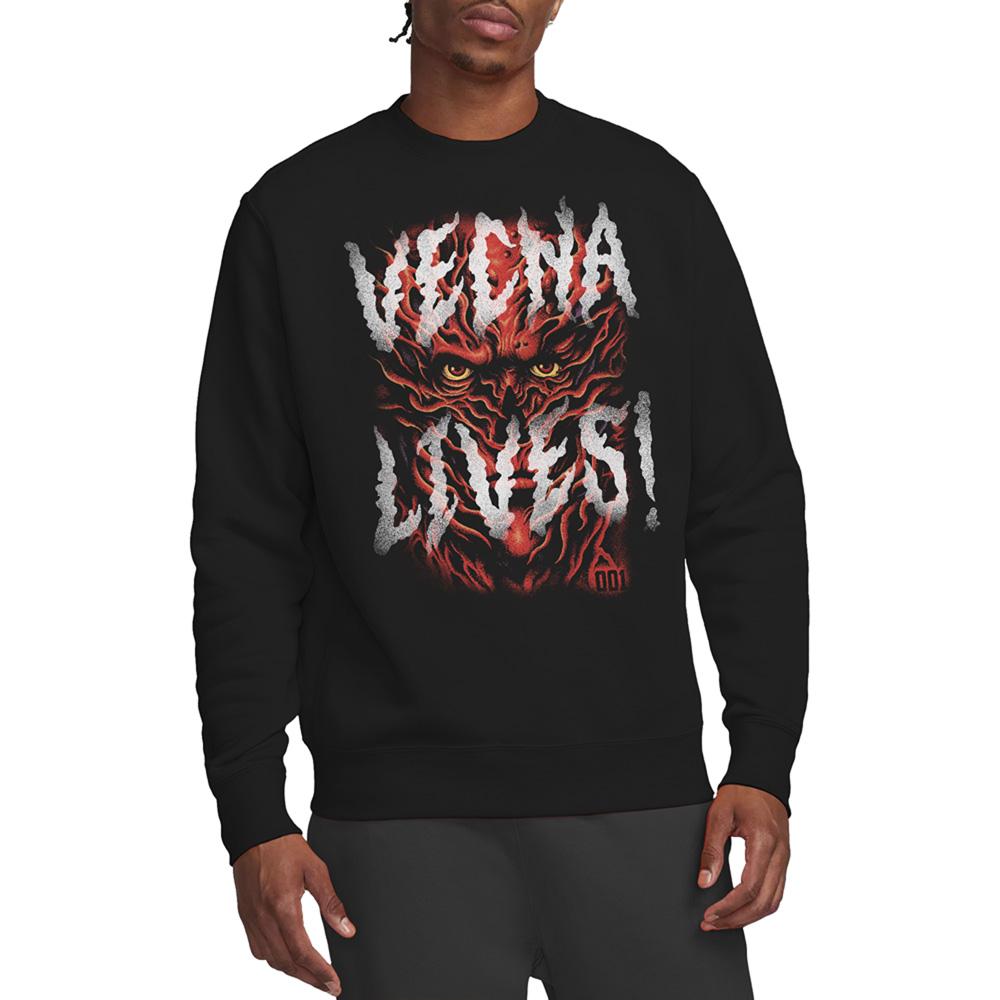 Black - Back - Stranger Things Unisex Adult Vecna Lives Sweatshirt