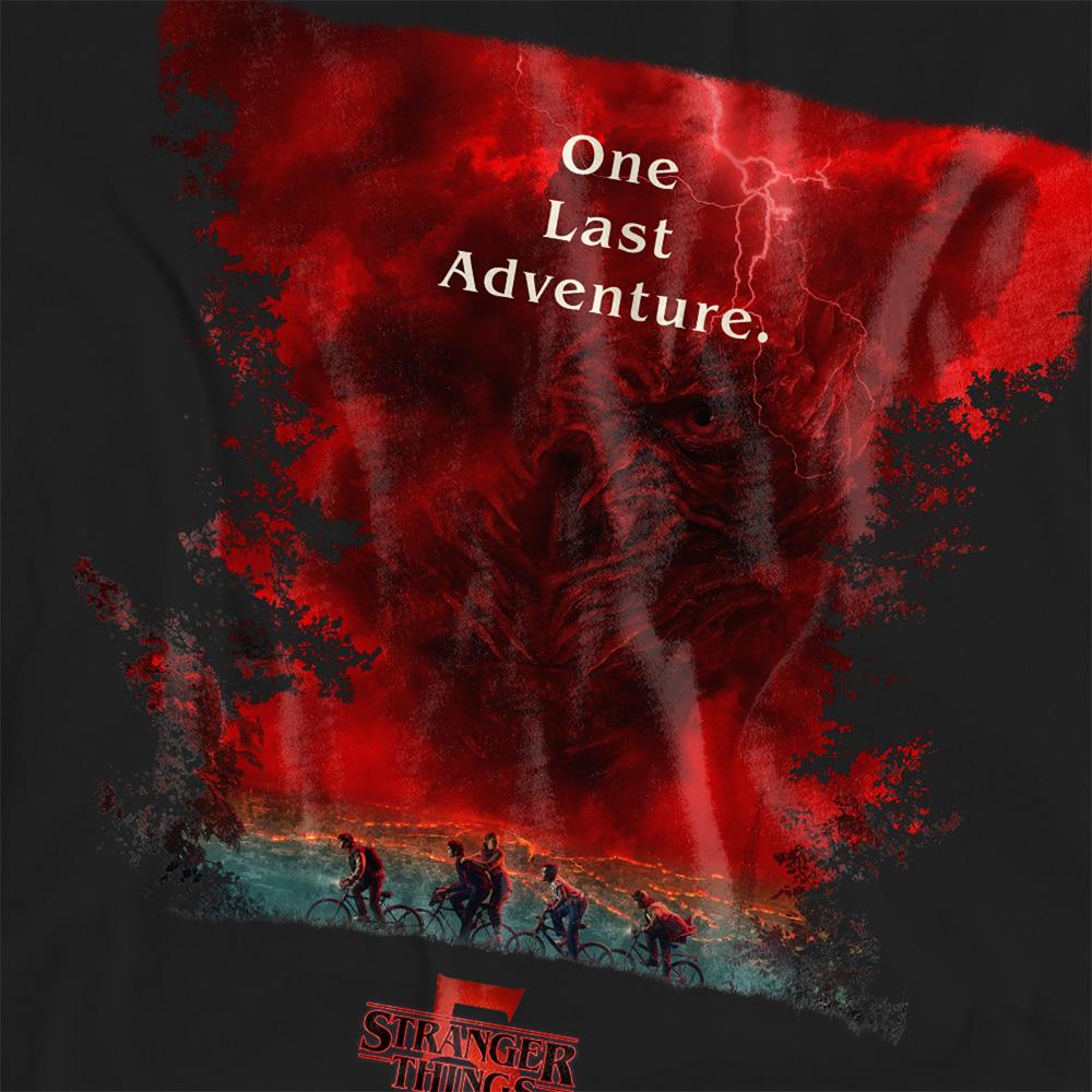 Black - Side - Stranger Things 5 Womens-Ladies Vecna Clouds T-Shirt