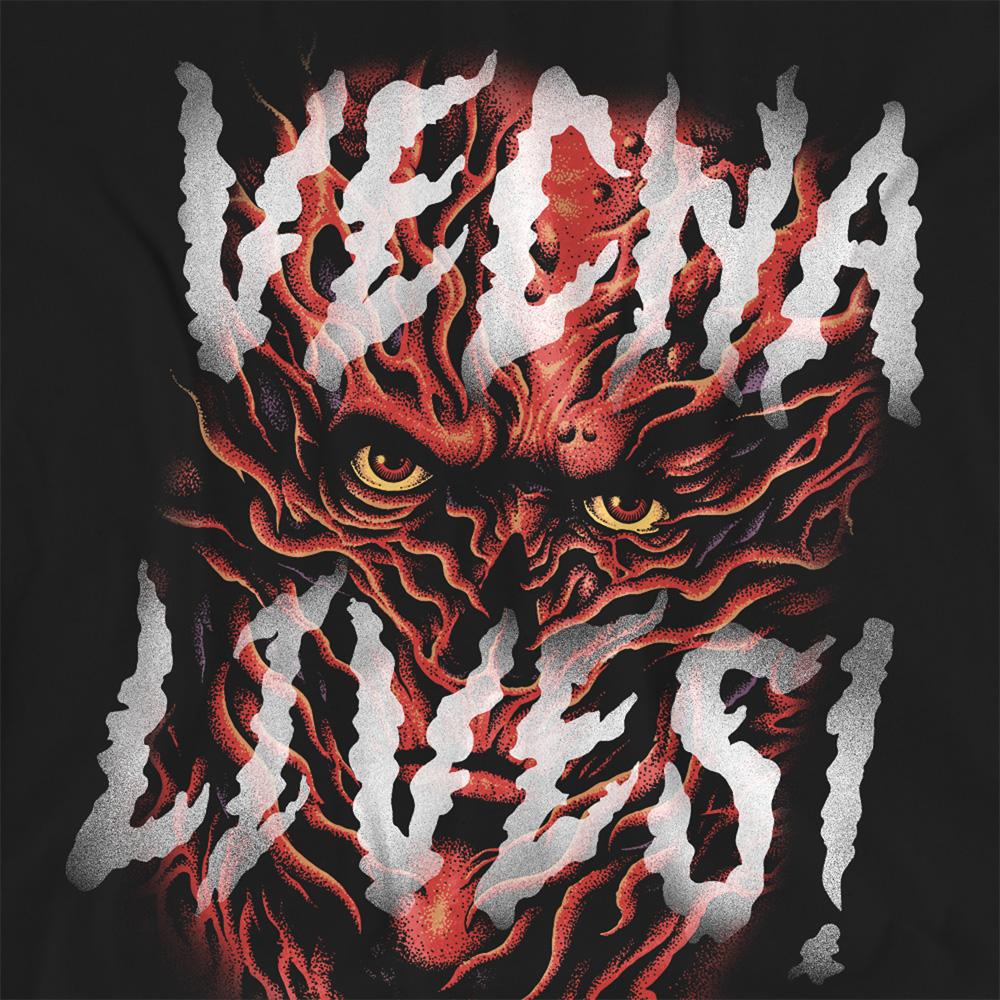Black - Side - Stranger Things Womens-Ladies Vecna Lives T-Shirt