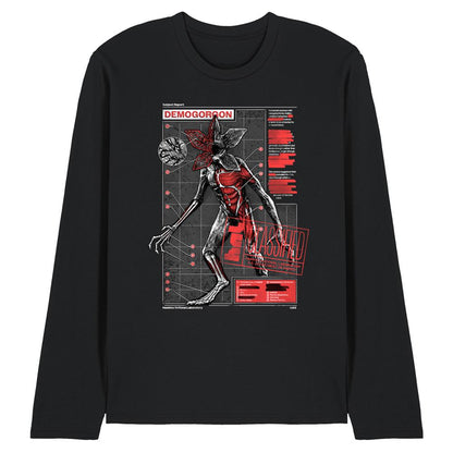 Black - Front - Stranger Things Unisex Adult Demogorgon Monster Long-Sleeved T-Shirt
